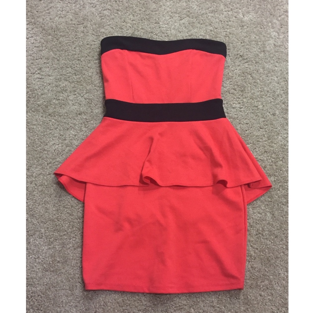 Orangey coral dress